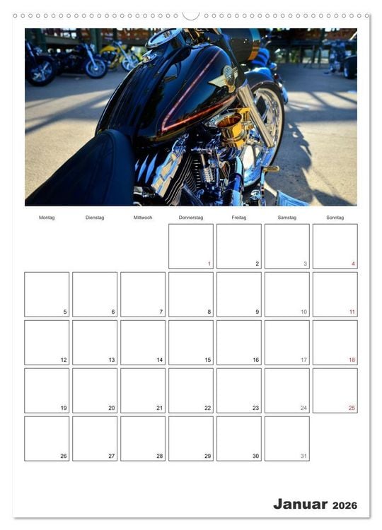 Produktbild: Best of Harley-Davidson Custom-Style 2026 (Wandkalender 2026 DIN A2 hoch), CALVENDO Monatskalender
