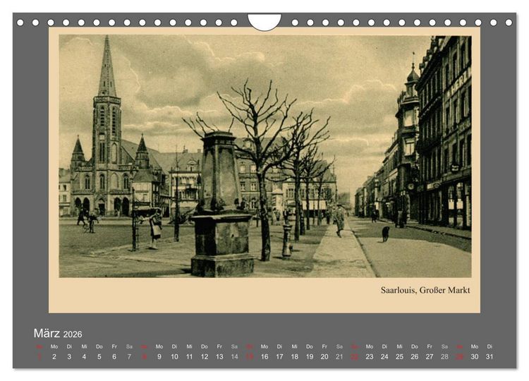 Produktbild: Saarland - vunn domols (frieher), Landkreis Saarlouis (Wandkalender 2026 DIN A4 quer), CALVENDO Monatskalender