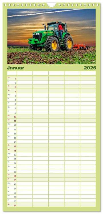 Produktbild: Familienplaner 2026 - Landwirtschaft - Hightech und Handarbeit mit 5 Spalten (Wandkalender, 21 x 45 cm) CALVENDO