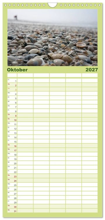 Produktbild: Familienplaner 2027 - Ameland Wundersch&ouml;ne Insel mit 5 Spalten (Wandkalender, 21 x 45 cm) CALVENDO