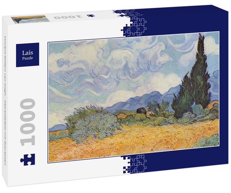 Produktbild: Lais Puzzle Vincent Willem van Gogh - Getreidefeld mit Zypressen 1000 Teile