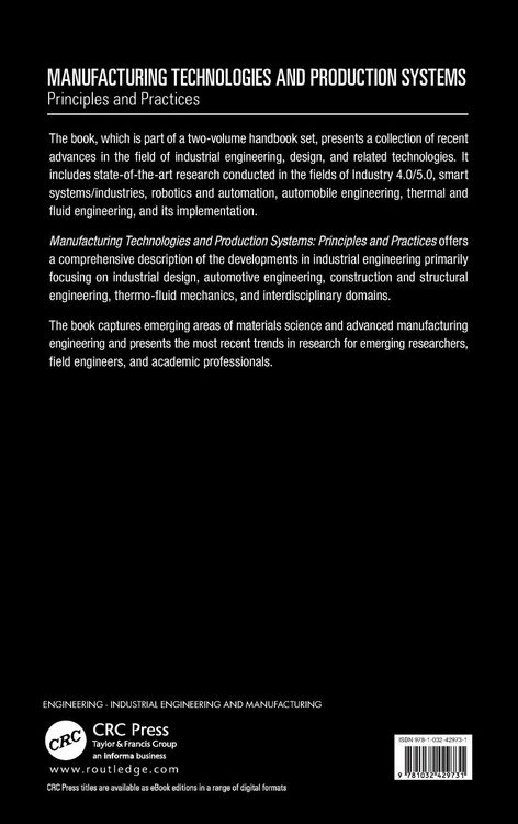 Produktbild: Manufacturing Technologies and Production Systems