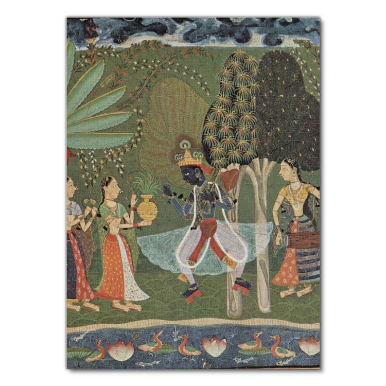 Produktbild: Lais Puzzle Indischer Maler um 1660 - R&acirc;gm&acirc;l&acirc;-Serie,  Vasanta R&acirc;gin&icirc;, Krishna tanzt zur Musik zweier M&auml;dchen 1000 Teile