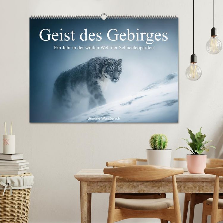 Produktbild: Geist des Gebirges - Ein Jahr in der wilden Welt der Schneeleoparden (Wandkalender 2026 DIN A2 quer), CALVENDO Monatskalender