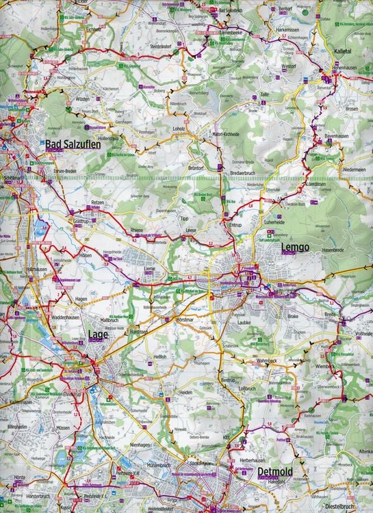 Produktbild: Radkarte Ostwestfalen Lippe 1:75.000 (RK-NRW07)