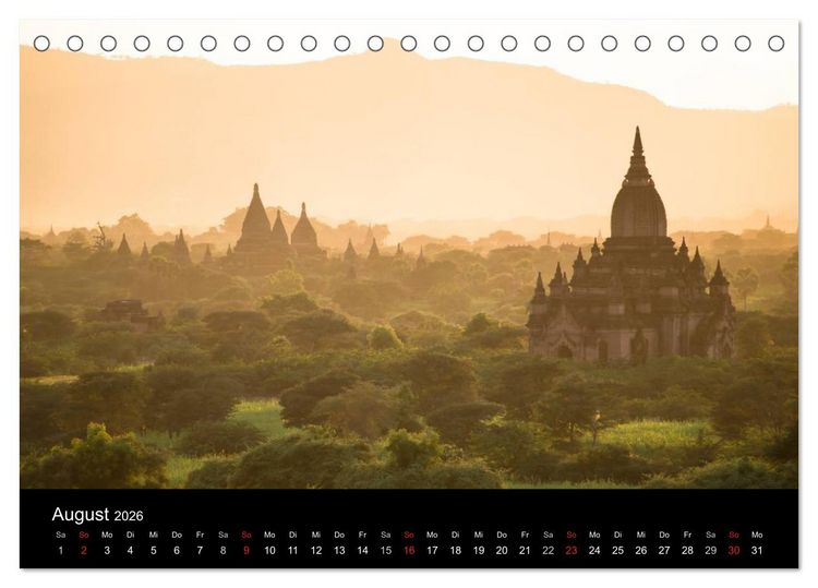 Produktbild: Myanmar - Eindr&uuml;cke (Tischkalender 2026 DIN A5 quer), CALVENDO Monatskalender