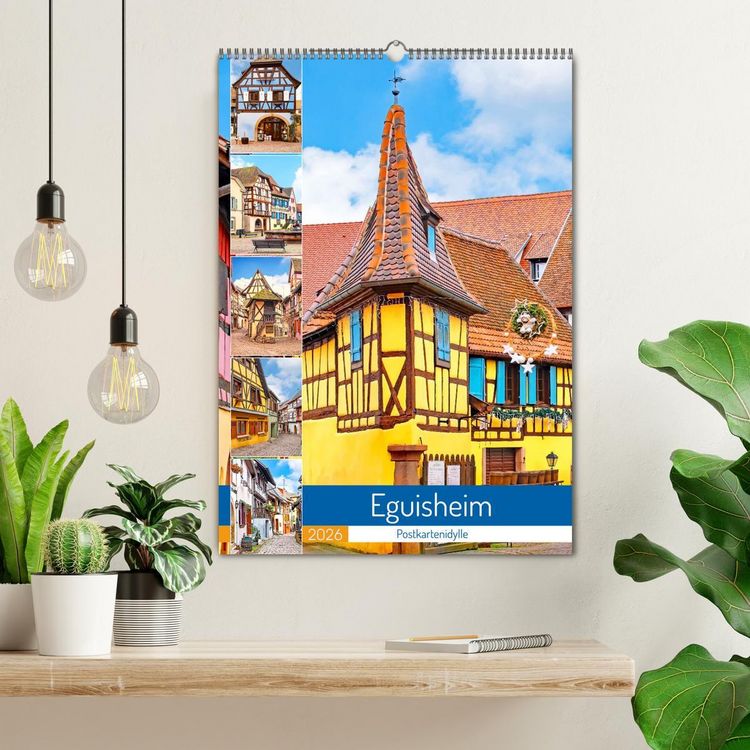 Produktbild: Eguisheim - Postkartenidylle (Wandkalender 2026 DIN A2 hoch), CALVENDO Monatskalender