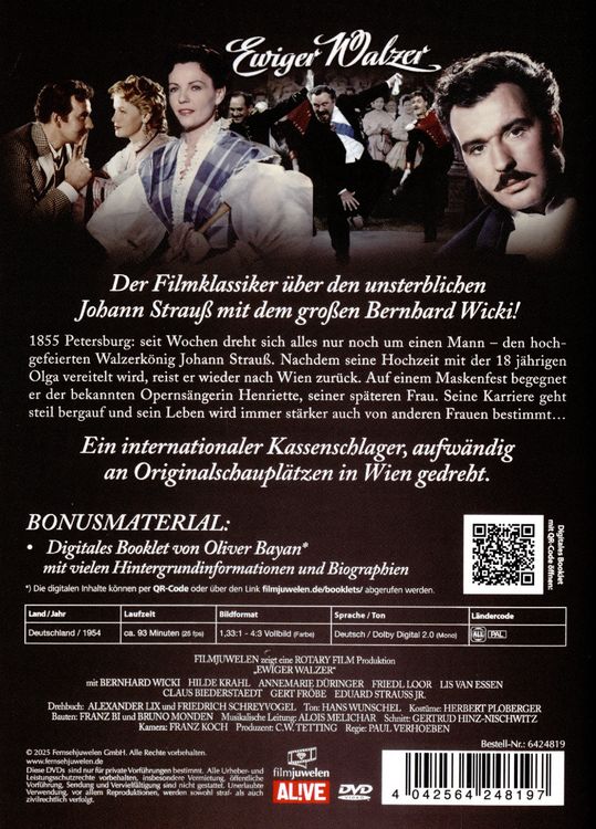 Produktbild: Ewiger Walzer - Die Strau&szlig; Dynastie (1954) (Neuauflage)