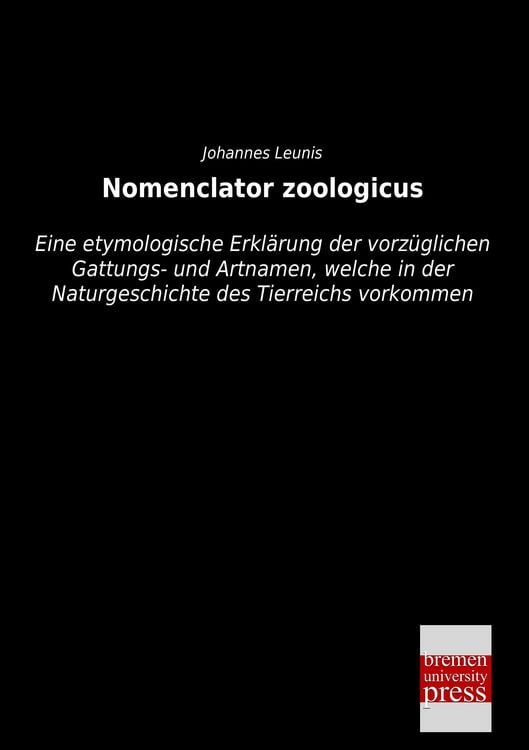 Produktbild: Nomenclator zoologicus