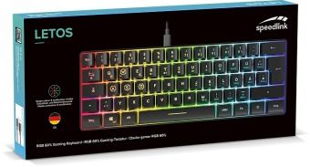 Produktbild: SPEEDLINK LETOS RGB 60% Gaming Keyboard, black - DE layout