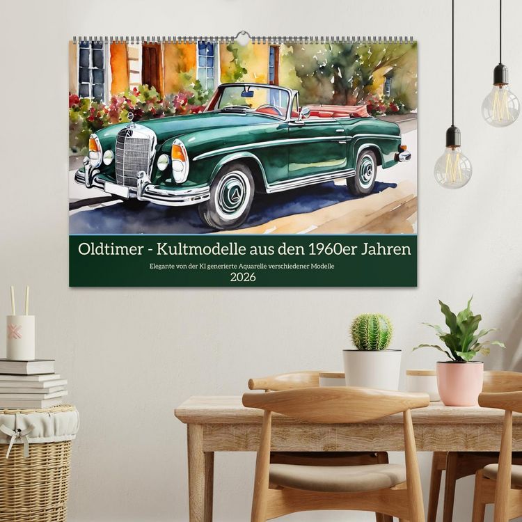 Produktbild: Oldtimer - Kultmodelle aus den 1960er Jahren (Wandkalender 2026 DIN A2 quer), CALVENDO Monatskalender