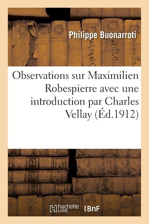 Produktbild: Observations sur Maximilien Robespierre, avec une introduction