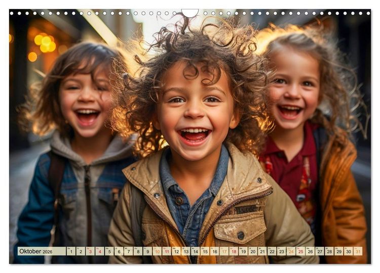 Produktbild: Kinder Lachen (Wandkalender 2026 DIN A3 quer), CALVENDO Monatskalender