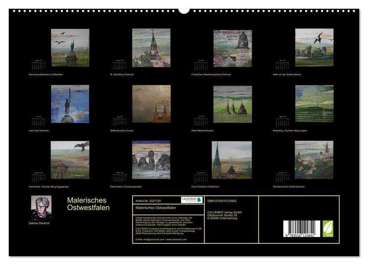 Produktbild: Malerisches Ostwestfalen (hochwertiger Premium Wandkalender 2026 DIN A2 quer), Kunstdruck in Hochglanz