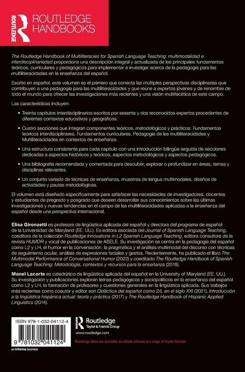 Produktbild: The Routledge Handbook of Multiliteracies for Spanish Language Teaching