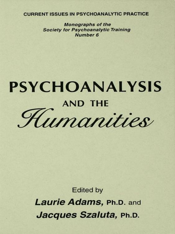 Produktbild: Psychoanalysis And The Humanities