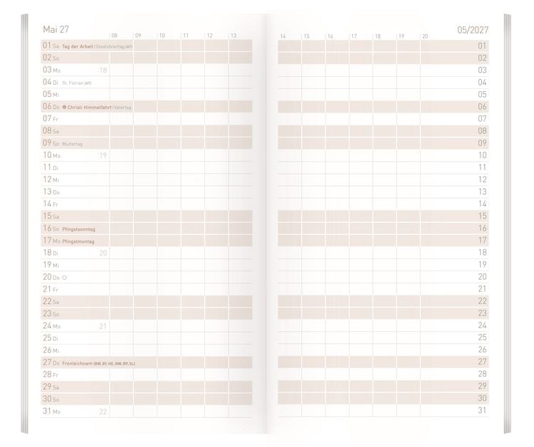Produktbild: Monatskalender A6+ Pocket slim 2027