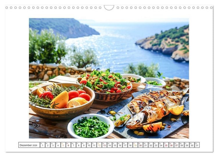 Produktbild: Mediterrane K&uuml;che (Wandkalender 2026 DIN A3 quer), CALVENDO Monatskalender