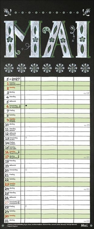 Produktbild: Tafel Timer 2027