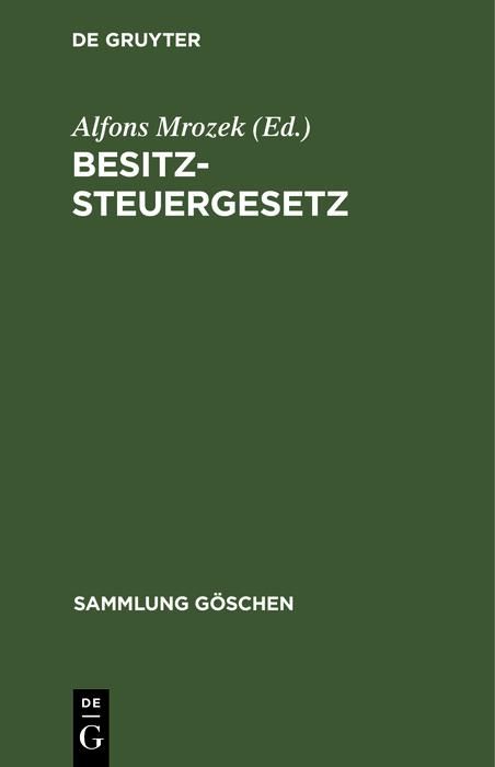 Produktbild: Besitzsteuergesetz