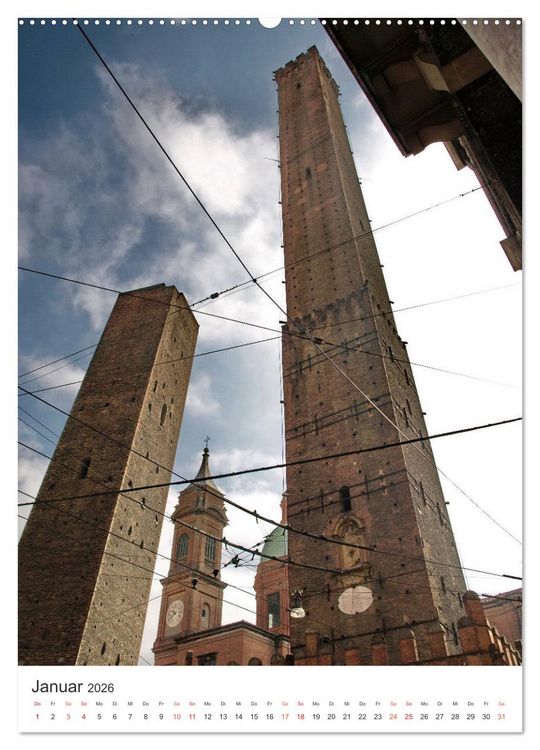 Produktbild: Bologna, altehrw&uuml;rdig und lebendig zugleich (hochwertiger Premium Wandkalender 2026 DIN A2 hoch), Kunstdruck in Hochglanz
