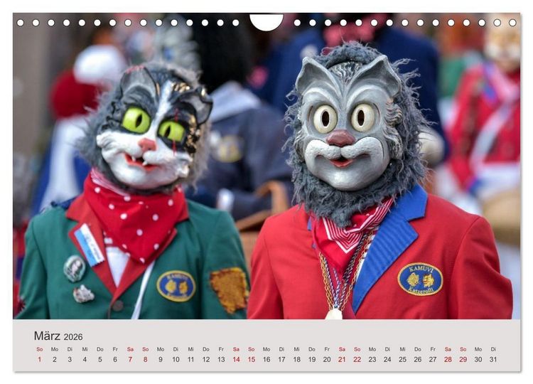 Produktbild: Narri 2026 Bilder der Schw&auml;bisch-Alemannischen Fasnet (Wandkalender 2026 DIN A4 quer), CALVENDO Monatskalender