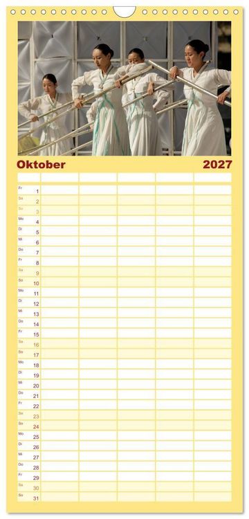 Produktbild: Familienplaner 2027 - Seoul mit 5 Spalten (Wandkalender, 21 x 45 cm) CALVENDO