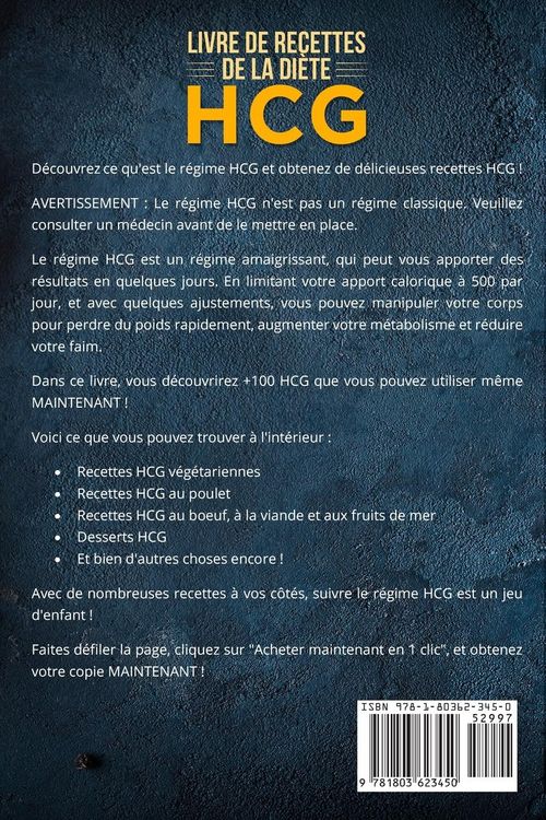Produktbild: Livre de recettes de la di&egrave;te HCG