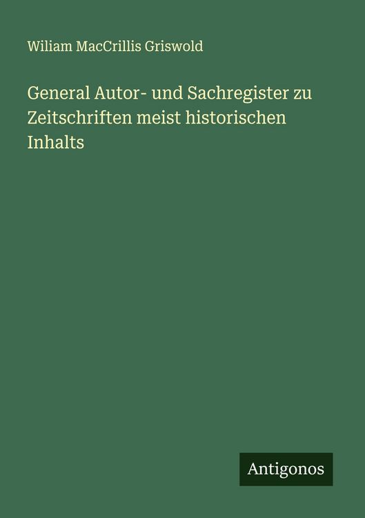 Produktbild: General Autor- und Sachregister zu Zeitschriften meist historischen Inhalts