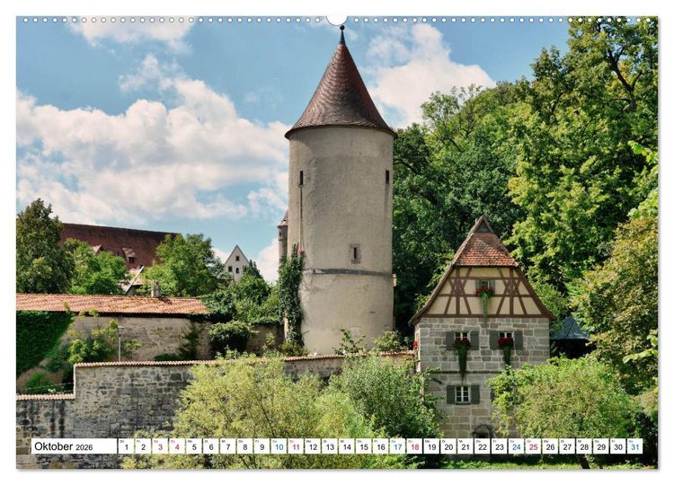 Produktbild: Dinkelsb&uuml;hl - Ansichtssache (hochwertiger Premium Wandkalender 2026 DIN A2 quer), Kunstdruck in Hochglanz