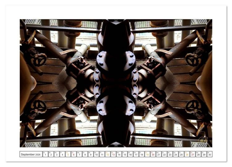 Produktbild: Faszination Spiegelung - Industrie und Technik (Wandkalender 2026 DIN A4 quer), CALVENDO Monatskalender
