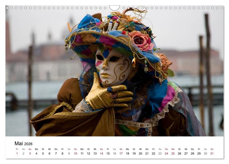 Produktbild: Carnevale di Venezia 2026 (Wandkalender 2026 DIN A3 quer), CALVENDO Monatskalender