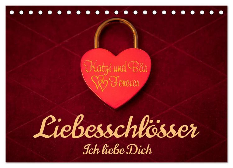 Produktbild: Liebesschl&ouml;sser, Ich liebe Dich (Tischkalender 2026 DIN A5 quer), CALVENDO Monatskalender