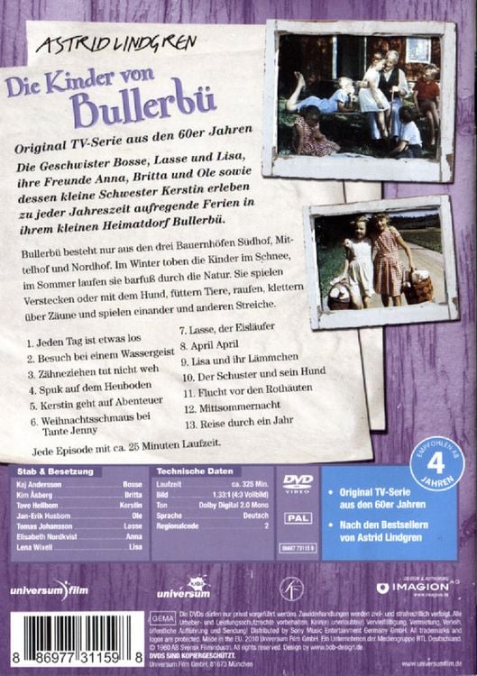 Produktbild: Die Kinder von Bullerb&uuml; - Die Serie [2 DVDs]