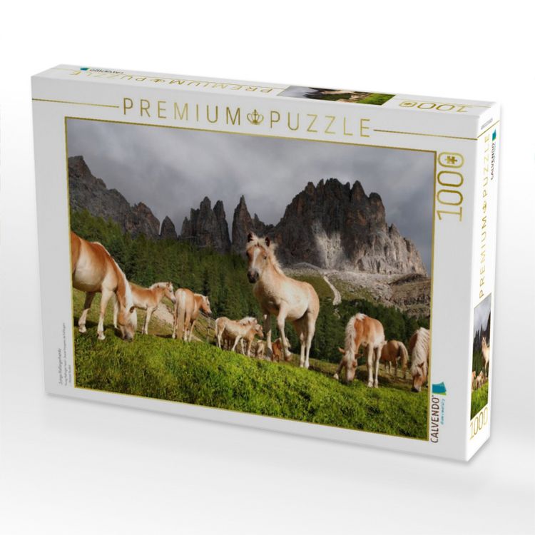 Produktbild: CALVENDO Puzzle Junge Haflingerherde | 1000 Teile Lege-Gr&ouml;&szlig;e 64x48cm Foto-Puzzle f&uuml;r gl&uuml;ckliche Stunden