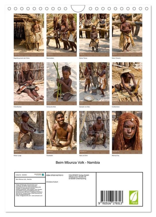 Produktbild: Beim Mbunza Volk - Namibia (Wandkalender 2026 DIN A4 hoch), CALVENDO Monatskalender