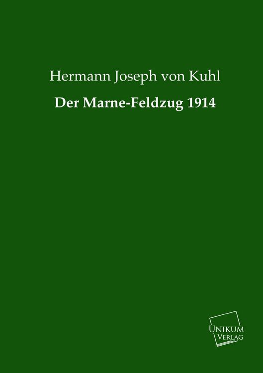 Produktbild: Kuhl, H: Marne-Feldzug 1914