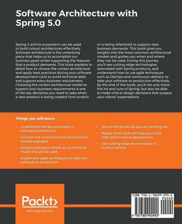 Produktbild: Software Architecture with Spring 5.0