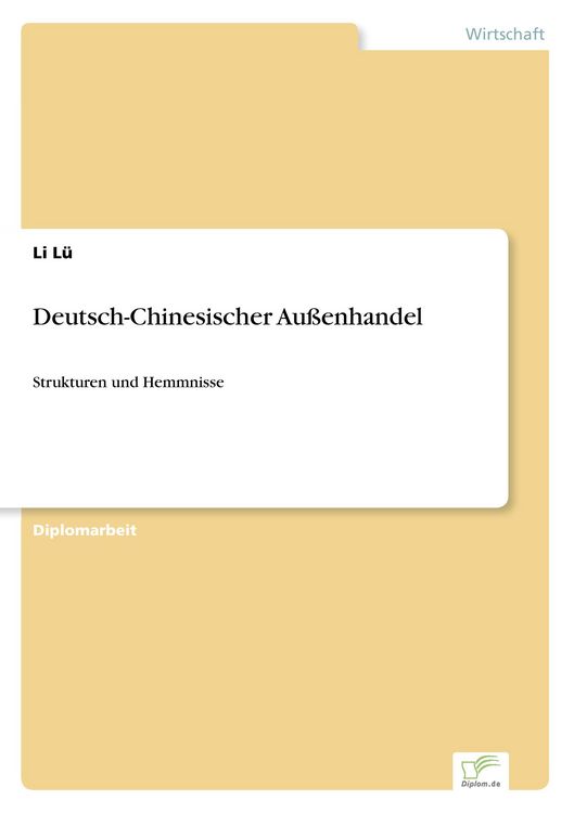 Produktbild: Deutsch-Chinesischer Au&szlig;enhandel