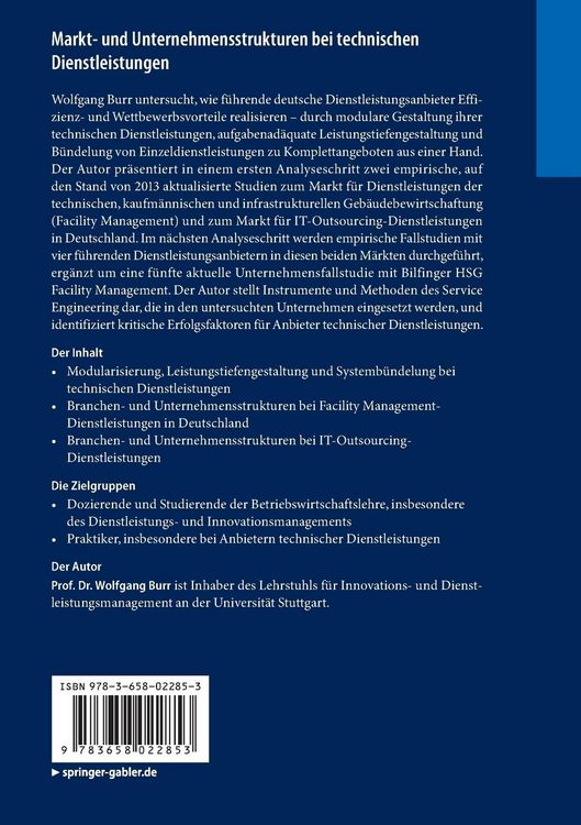 Produktbild: Markt- und Unternehmensstrukturen bei technischen Dienstleistungen