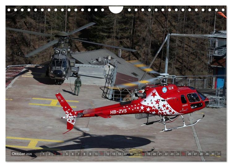 Produktbild: Helikopter in der Luft (Wandkalender 2026 DIN A4 quer), CALVENDO Monatskalender
