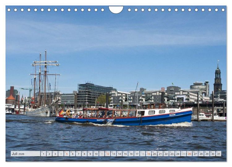 Produktbild: Hansestadt Hamburg (Wandkalender 2026 DIN A4 quer), CALVENDO Monatskalender