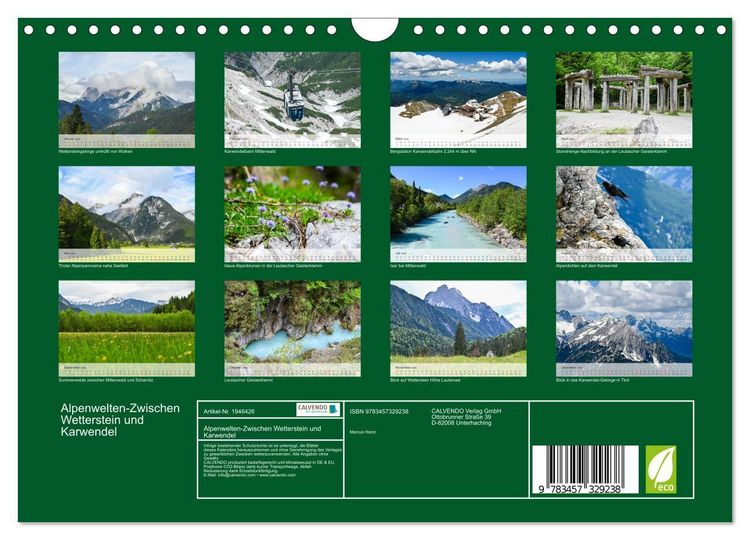 Produktbild: Alpenwelten-Zwischen Wetterstein und Karwendel (Wandkalender 2026 DIN A4 quer), CALVENDO Monatskalender