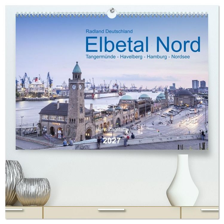 Produktbild: Elbetal Nord - Radland Deutschland (hochwertiger Premium Wandkalender 2027 DIN A2 quer), Kunstdruck in Hochglanz
