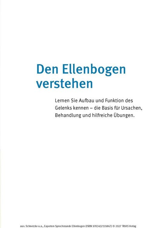 Produktbild: Experten-Sprechstunde Ellenbogen