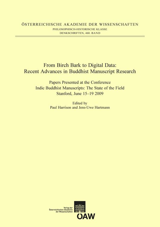 Produktbild: From Birch Bark to Digital Data: Recent Advances in Buddhist Manuscript Research
