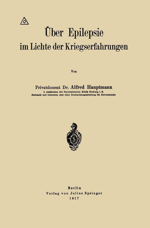 Produktbild: &Uuml;ber Epilepsie im Lichte der Kriegserfahrungen