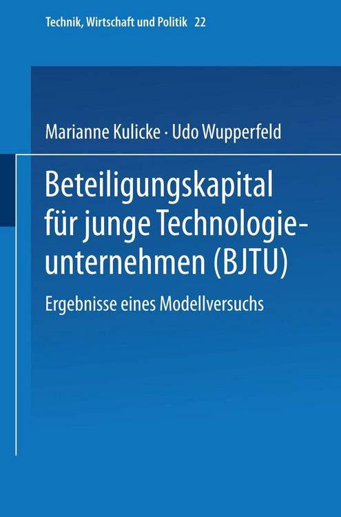 Produktbild: Beteiligungskapital f&uuml;r junge Technologieunternehmen