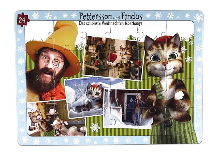 Produktbild: Pettersson und Findus: Das sch&ouml;nste Weihnachten &uuml;berhaupt, Rahmenpuzzle 24 Teile