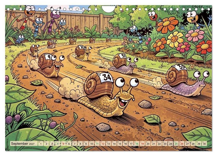 Produktbild: Lustige Weinbergschnecken - Comic (Wandkalender 2027 DIN A4 quer), CALVENDO Monatskalender